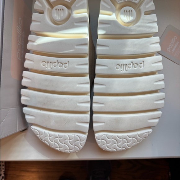 Warm Sand Suede Sandals with White Soles - Birkenstocks - Picture 4 of 5